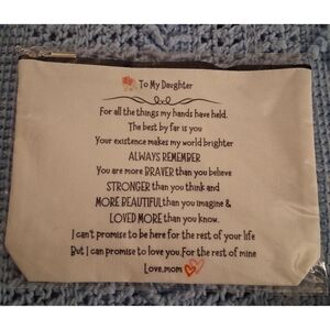 Inspirational Quote Pouch for Daughter